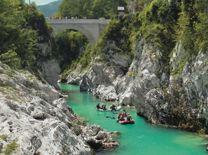 Rafting Isonzo, Ponte di Napoleone - Fonte Archivio SPIRIT, foto: LTO Sotocje