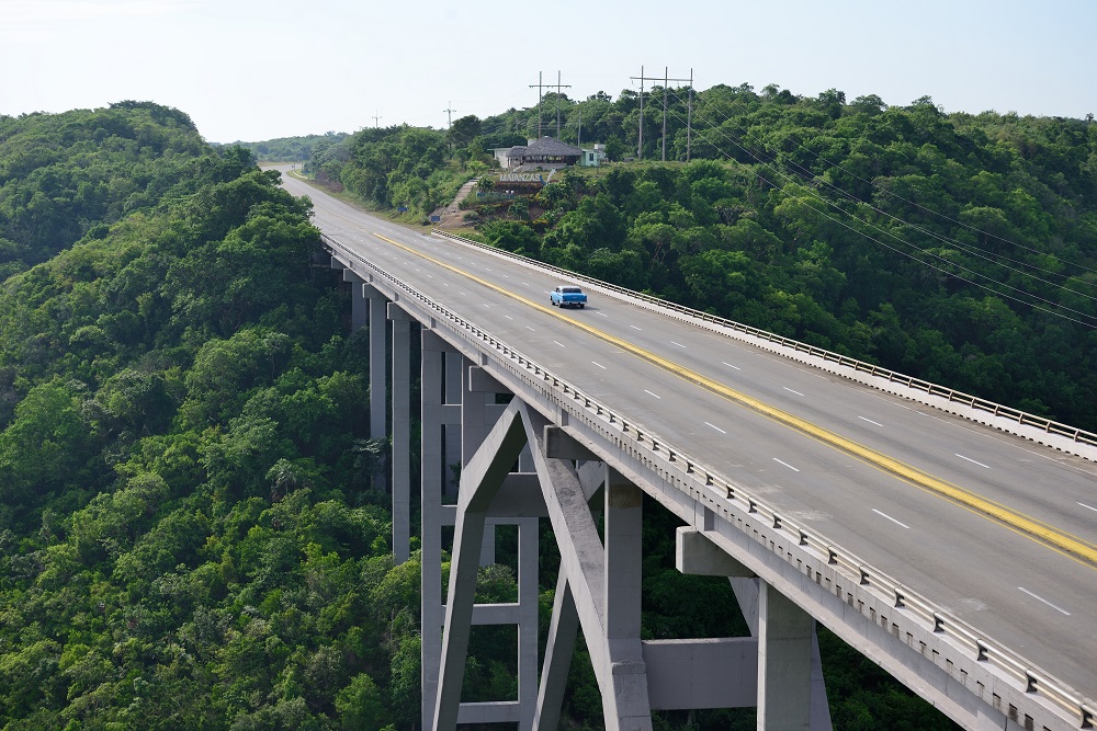 Il ponte che sembra inghiottito dalla natura