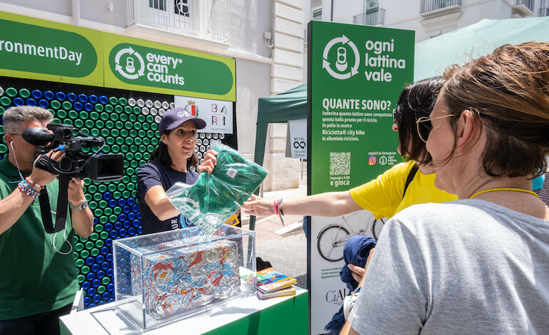 riciclo lattine in alluminio