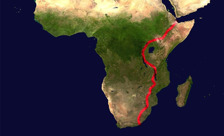 L’Africa si sta lentamente dividendo in due parti