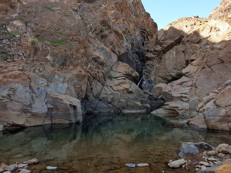 Cascata nello Wadi Wurayah