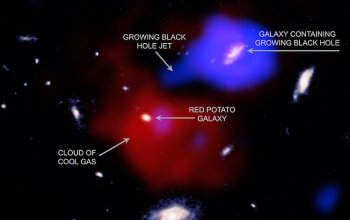Un buco nero può frenare la nascita di stelle in una galassia vicina